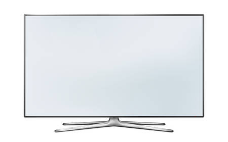 Smart tv led monitor isolated on white backgroundのイラスト素材