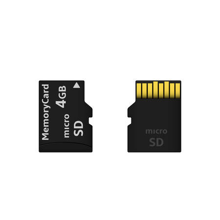 Micro SD memory card from both sides