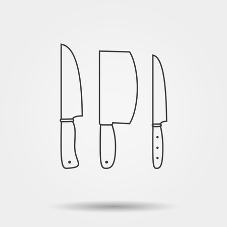 Knives line icon. Vector illustration.のイラスト素材