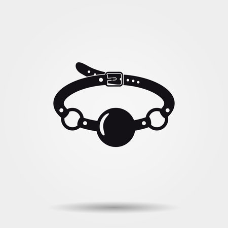 Gag icon. Silhouette vector illustration. Flat design styleのイラスト素材