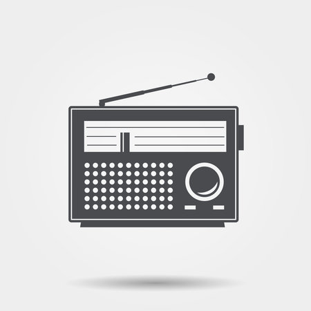 Radio icon. Flat vector related icon with shadow for web and mobile applications.のイラスト素材