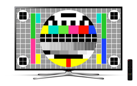 No signal TV, Television test screen. Vector illustration.のイラスト素材