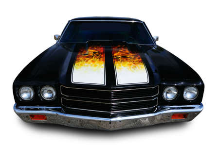 Classic muscle car isolated 