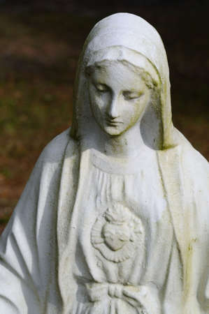 A color photo of a statue of the virgin maryの写真素材