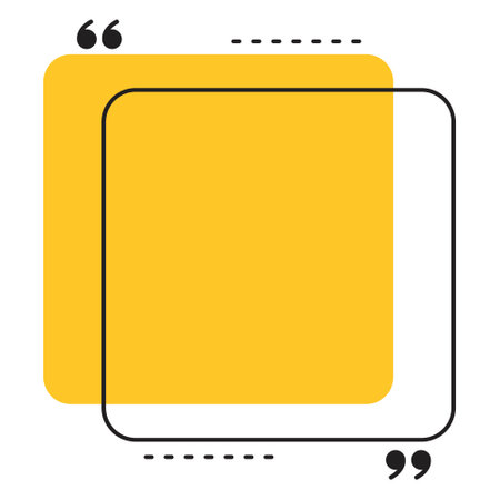 Quotes Box Frame. Blank Template Quotes. Isolated on White Background. Vector Elementのイラスト素材