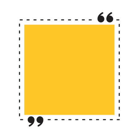 Quotes Box Frame. Blank Template Quotes. Isolated on White Background. Vector Elementのイラスト素材