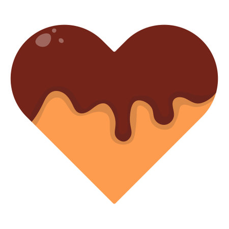 Chocolate Dessert with Cute Cartoon Design. Delicious Snack. Chocolate Day. Isolated on White Background.のイラスト素材