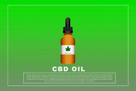 Cannabis oil or CBD oil concept vectorのイラスト素材