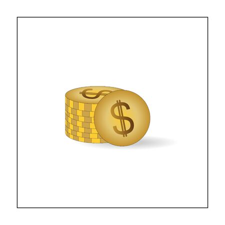 Dollar symbol icon vector, flat designのイラスト素材