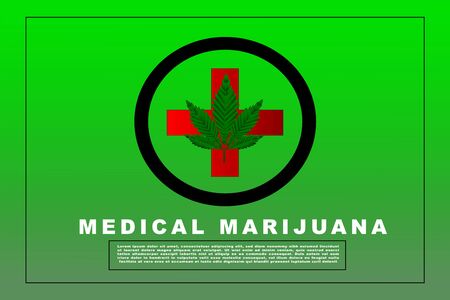medical marijuana or CBD concept vectorのイラスト素材