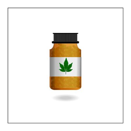 medical marijuana or CBD concept vectorのイラスト素材