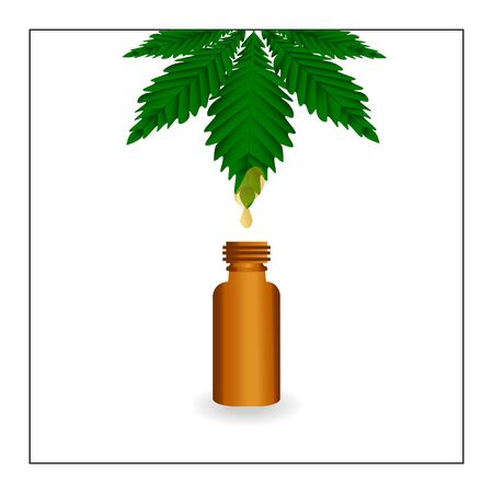 Cannabis oil or CBD oil concept vectorのイラスト素材