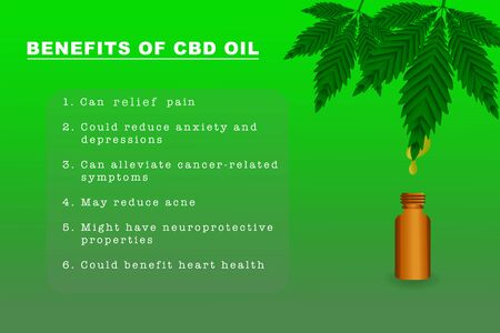 Cannabis oil or CBD oil concept vectorのイラスト素材