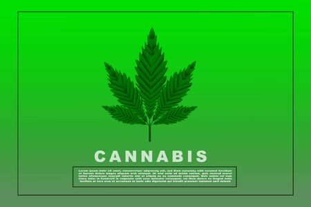 Cannabis or Marijuana leaves backgroundのイラスト素材