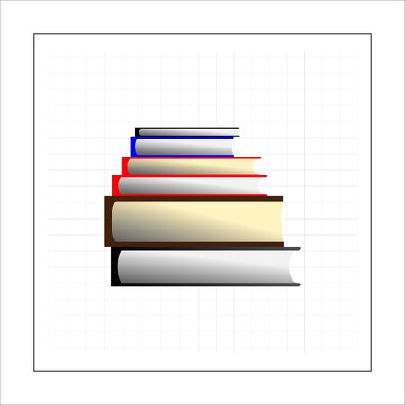 A stack of book vectorのイラスト素材