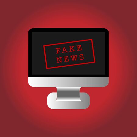 FAKE NEWS vector icon, flat designのイラスト素材