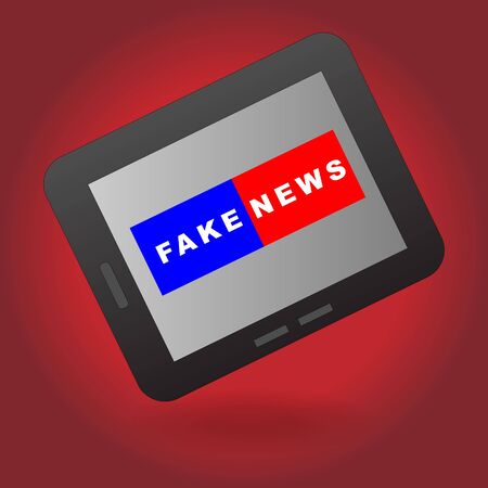 FAKE NEWS vector icon, flat designのイラスト素材