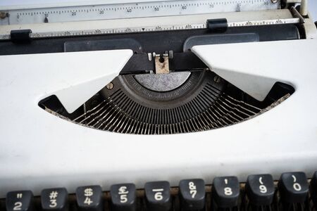 Closed up shot of a vintage typewriter