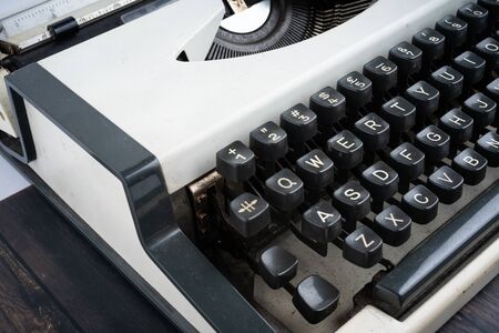 Closed up shot of a vintage typewriter