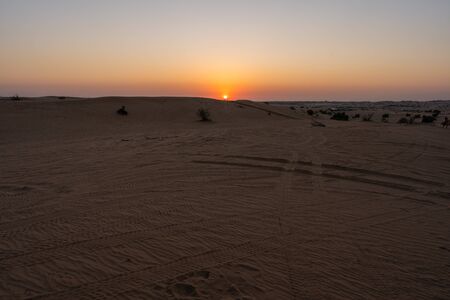 Scenic landscapes at Dubai Desertの写真素材