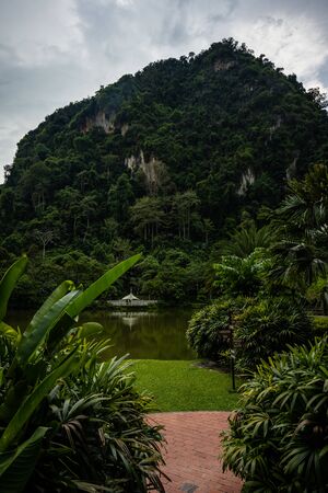 Scenic mountains and lake view in Tambun, Perak