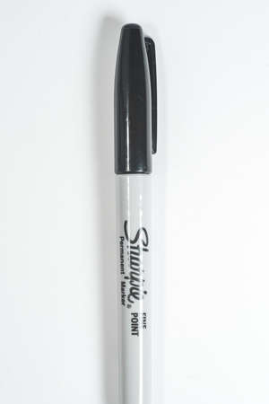 Sharpie permanent marker pen isolated on whiteのeditorial素材