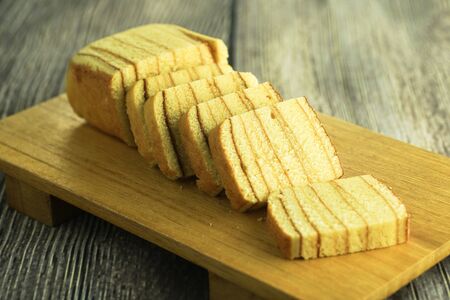 Kek Lapis Sarawak or The Sarawak layer cake is a layered cake, traditionally served in Sarawak, Malaysia on special occasionsの写真素材