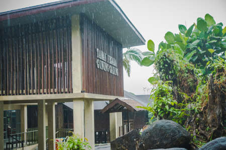 The signboard of Taman Negara Gunung Gading or Gunung Gading National Park, Lundu, house of the Rafflesia in Sarawakのeditorial素材