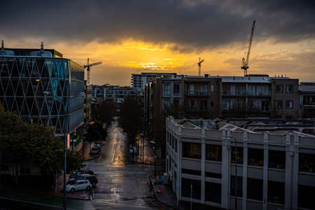 Sunset in Auckland city, New Zealandのeditorial素材