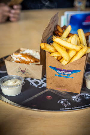 BurgerFuel is a New Zealand burger restaurant and franchise with 88 locations in six countries (plus 1 mobile location unit), including 54 locations in New Zealandのeditorial素材
