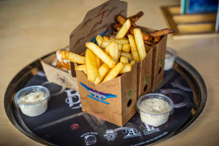 BurgerFuel is a New Zealand burger restaurant and franchise with 88 locations in six countries (plus 1 mobile location unit), including 54 locations in New Zealandのeditorial素材
