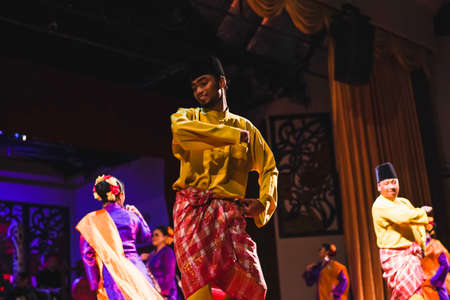 A Sarawakian Traditional dance by Sarawakian Malay people in Sarawak Cultural Villageのeditorial素材