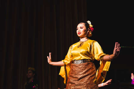 A Sarawakian Traditional dance by Sarawakian Malay people in Sarawak Cultural Villageのeditorial素材