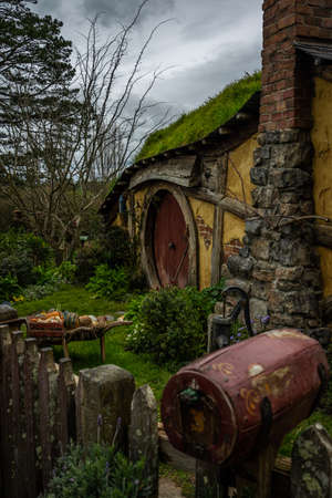 Hobbiton movie set for The Lord of The Rings in Matamata, New Zealandのeditorial素材