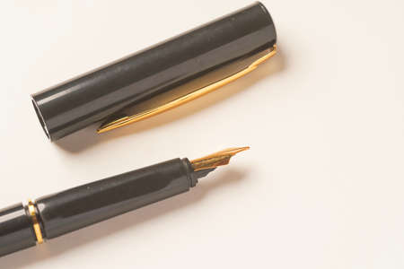 Calligraphy pen isolated on white backgroundの写真素材