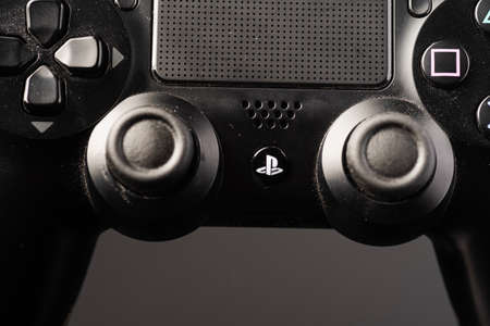 Closed up shot of Playstation 4 Dualshock controller. Playstation 4 is the most popular gaming...