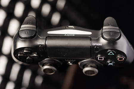 Closed up shot of Playstation 4 Dualshock controller. Playstation 4 is the most popular gaming...