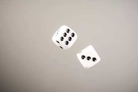 Levitation shot of a pair of dicesの写真素材