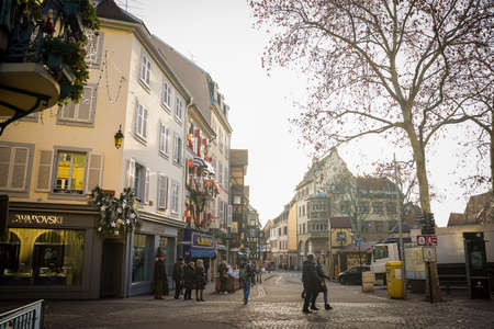 The beautiful town of Alsace, Colmar during Christmasのeditorial素材