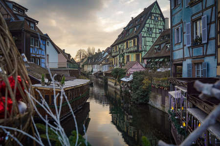 The beautiful town of Alsace, Colmar during Christmasのeditorial素材