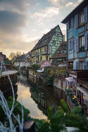 The beautiful town of Alsace, Colmar during Christmasのeditorial素材
