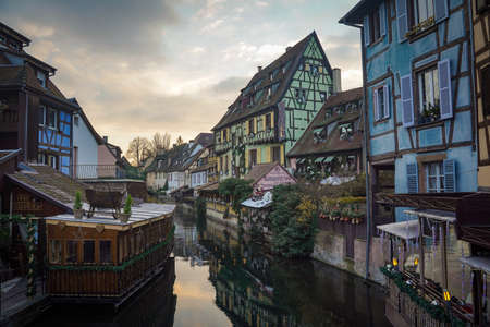 The beautiful town of Alsace, Colmar during Christmasのeditorial素材