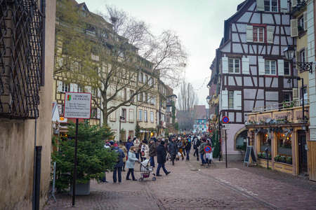 The beautiful town of Alsace, Colmar during Christmasのeditorial素材