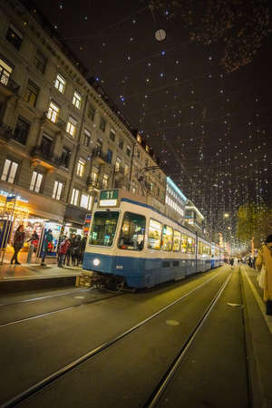 Beautiful Zurich City at Dawnのeditorial素材