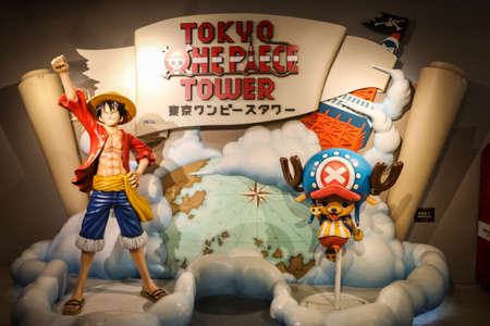 The One Piece Characters in Tokyo Tower, Japanのeditorial素材
