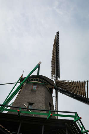 The windmills at Zaan Schaans, Netherlandのeditorial素材