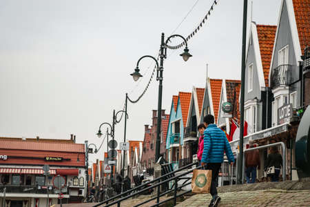 Scenic country side view at Volendam, Netherlandのeditorial素材