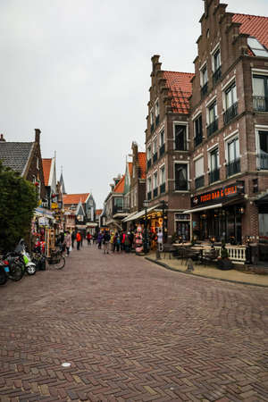 Scenic country side view at Volendam, Netherlandのeditorial素材