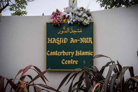The Christchurch mosque is the place where they were two consecutive terrorist shooting attacks at mosques in Christchurch, New Zealandのeditorial素材