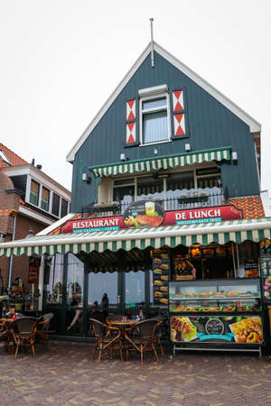 Scenic country side view at Volendam, Netherlandのeditorial素材